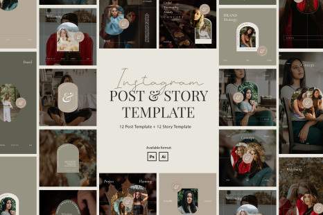 Minimalist Creator Instagram Post and Story