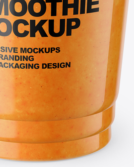 Download Orange Smoothie Cup with Straw Mockup in Cup & Bowl Mockups on Yellow Images Object Mockups