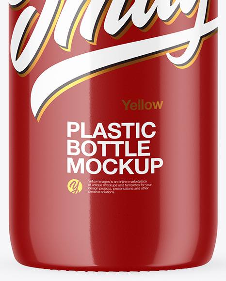Glossy Plastic Bottle Mockup PSD #1