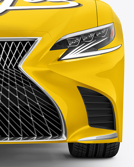Luxury Car Mockup   Front View PSD #1