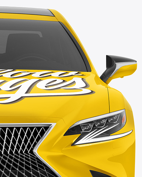 Luxury Car Mockup   Front View PSD #6