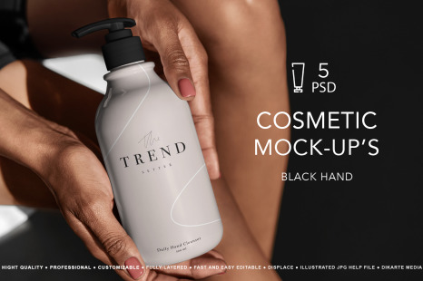 Cosmetic Mock-Up Black Hand