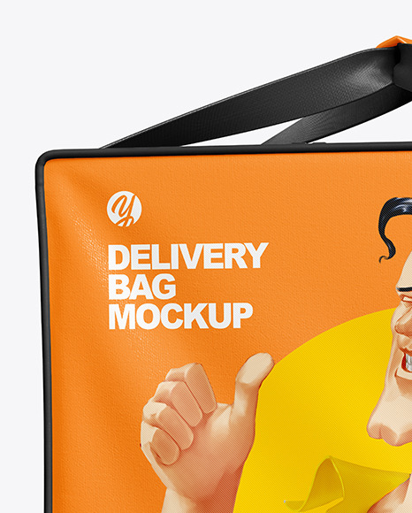 Download Delivery Bag Mockup Front View In Object Mockups On Yellow Images Object Mockups