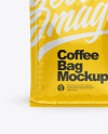 Glossy Coffee Bag with Valve Mockup
