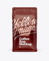Glossy Coffee Bag with Valve Mockup