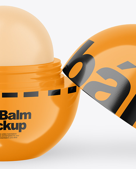 Opened Glossy Lip Balm Mockup PSD #6