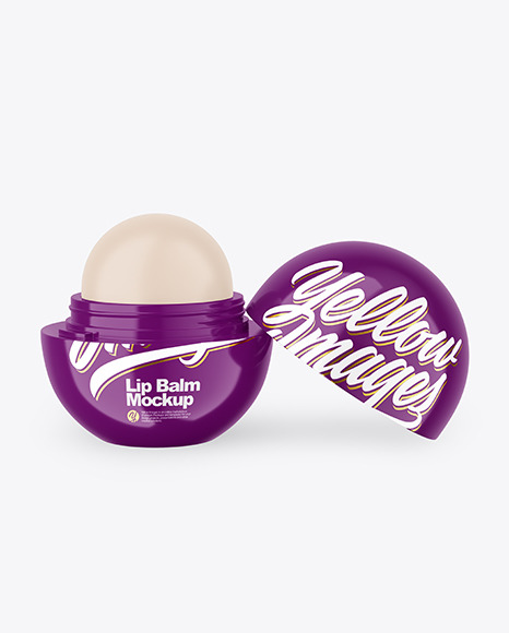 Opened Glossy Lip Balm Mockup PSD #7