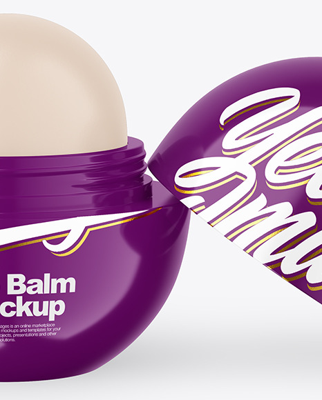 Opened Glossy Lip Balm Mockup PSD #5