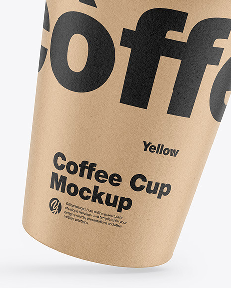 Kraft Coffee Cup w  Splash Mockup PSD #7