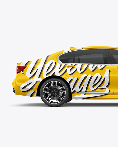 Luxury Car Mockup   Side View PSD #2