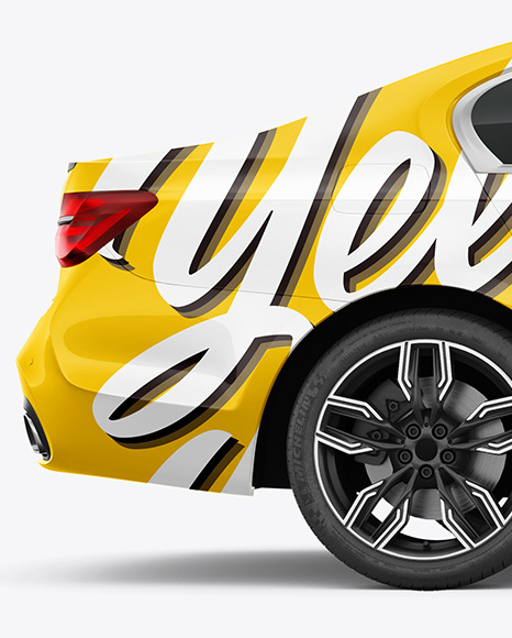 Luxury Car Mockup   Side View PSD #1