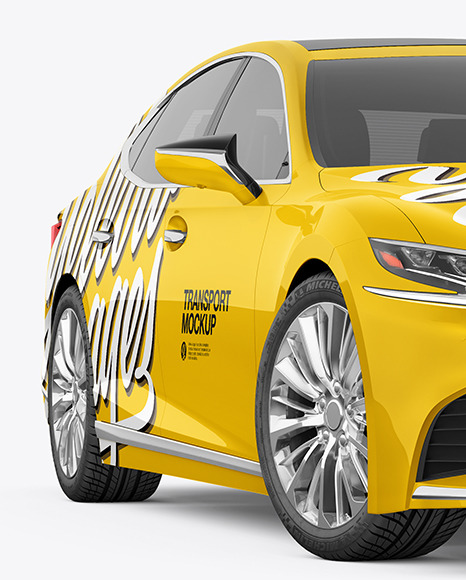 Luxury Car Mockup   Half Side View PSD #2