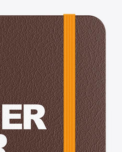 Leather Notebook Mockup PSD #1