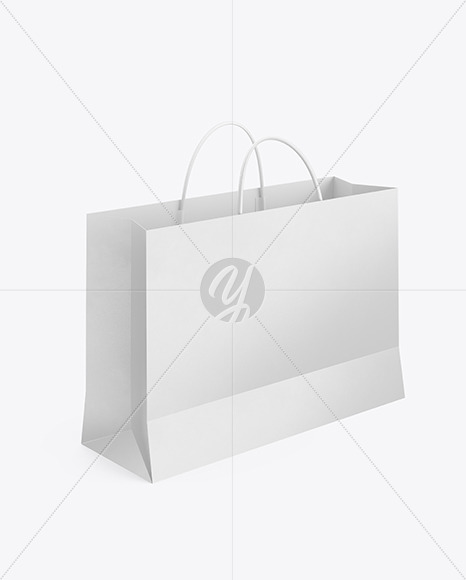 Big Paper Bag In Bag Sack Mockups On Yellow Images Object Mockups