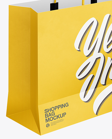 Download Paper Shopping Bag Mockup In Bag Sack Mockups On Yellow Images Object Mockups