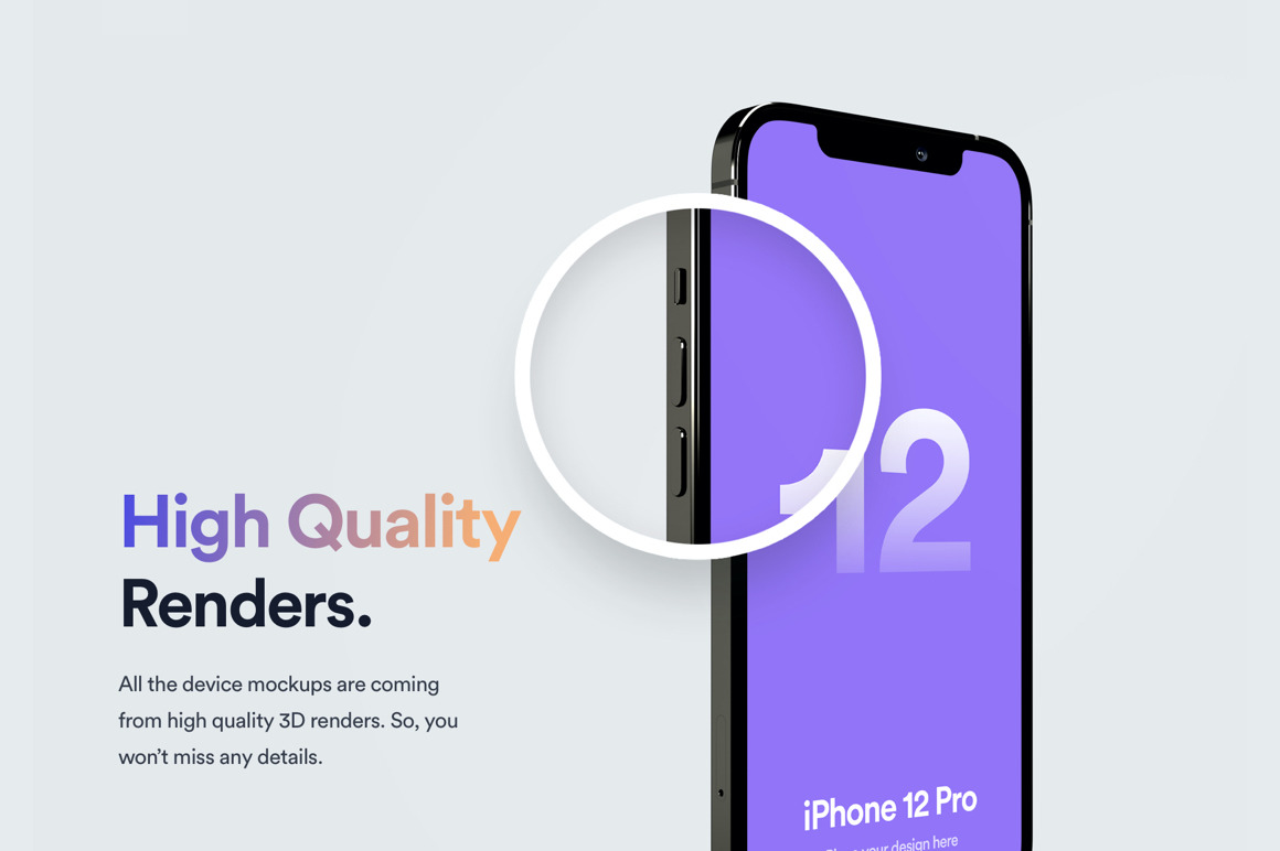 Download Iphone 12 Pro Mockup In Product Mockups On Yellow Images Creative Store