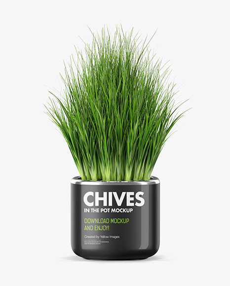 Сhives in The Pot Mockup PSD #2