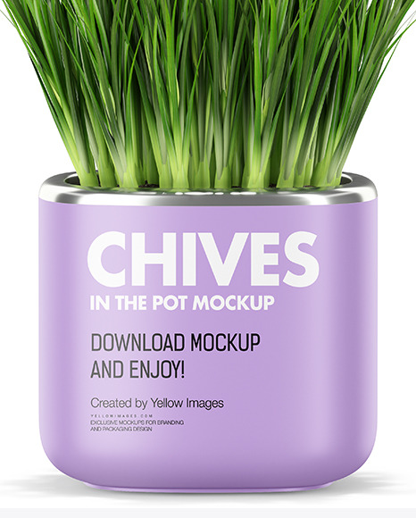 Сhives in The Pot Mockup PSD #1