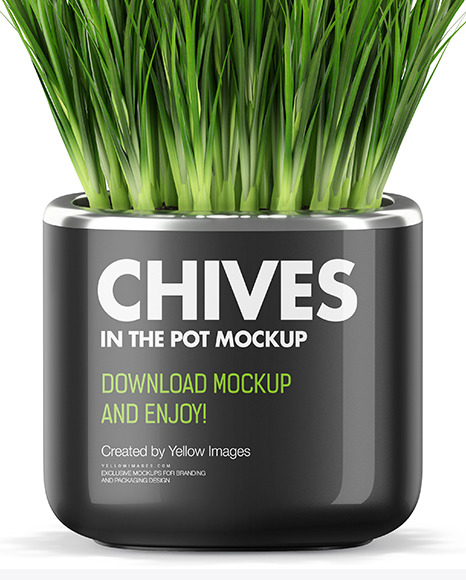 Сhives in The Pot Mockup PSD #6