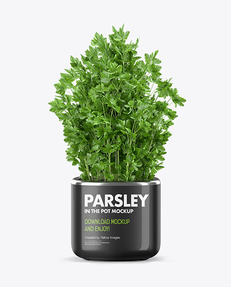Parsley in The Pot Mockup PSD #2