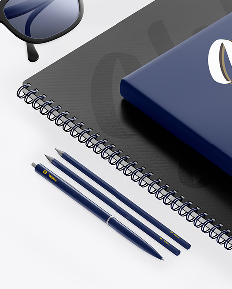 Notebook   Paper W  Pens Mockup PSD #1