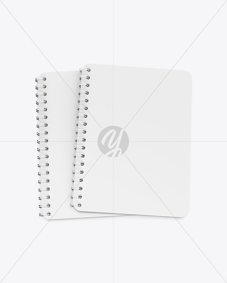 Two Spring Notebooks Mockup PSD #1