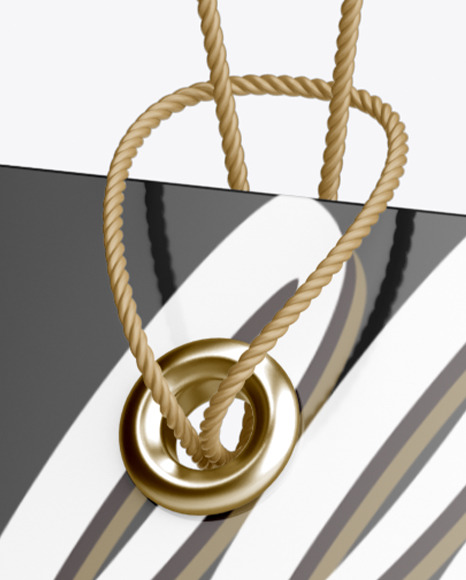 Glossy Hang Tag Label With Round Corners Mockup PSD #1