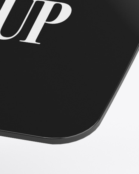 Glossy Hang Tag Label With Round Corners Mockup PSD #6