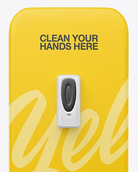 Hand Sanitizer Stand Mockup   Front View PSD #2
