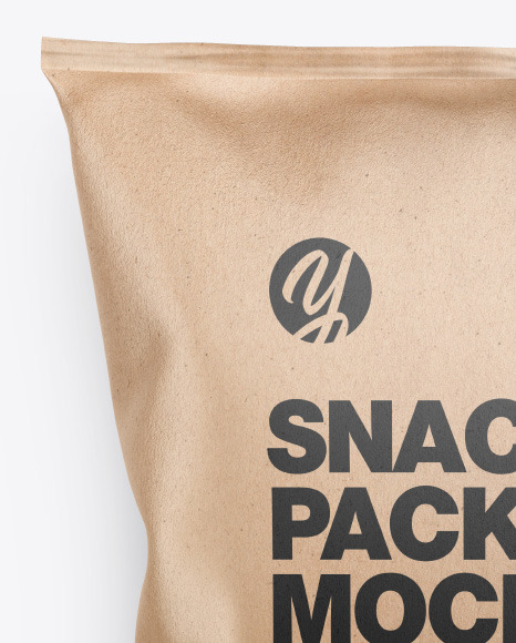 Kraft Snack Package Mockup PSD #1