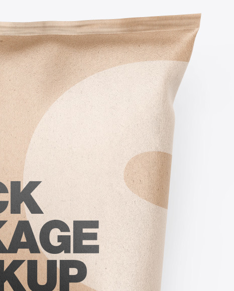 Kraft Snack Package Mockup PSD #6