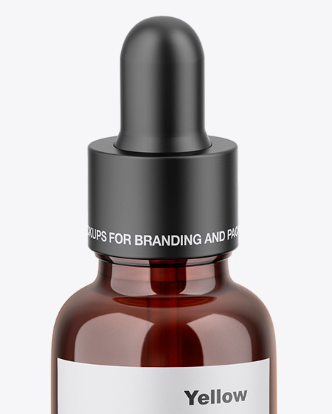 Kraft Box W  Amber Dropper Bottle Mockup PSD #6