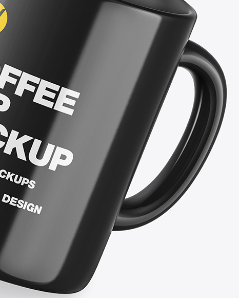 Glossy Coffee Cup Mockup PSD #6