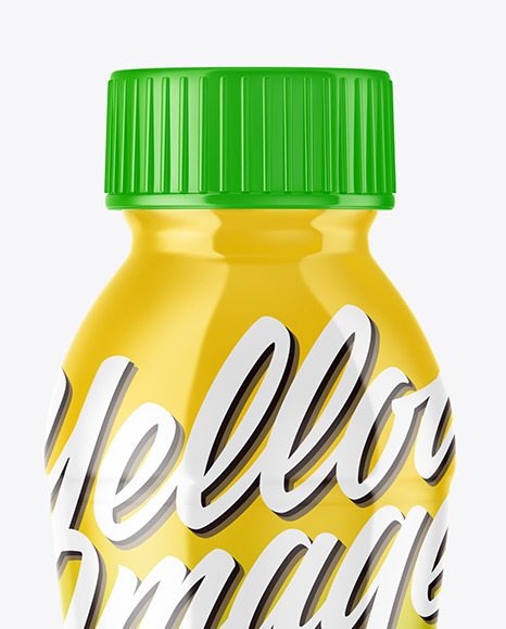 Glossy Plastic Bottle Mockup PSD #2
