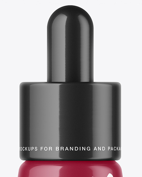 Glossy Dropper Bottle Mockup PSD #2