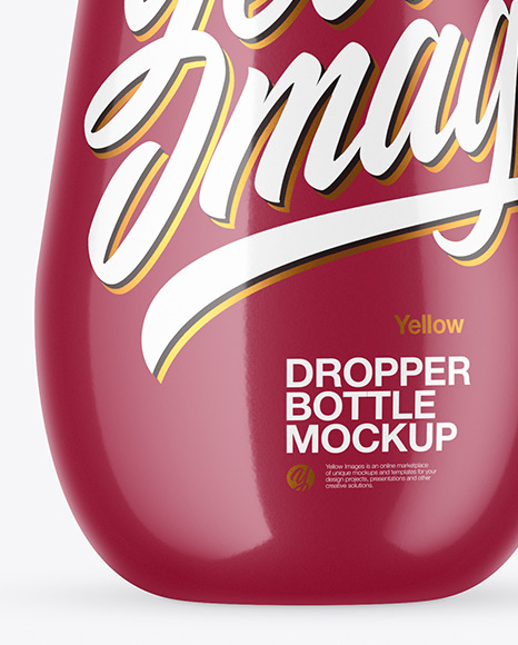 Glossy Dropper Bottle Mockup PSD #1