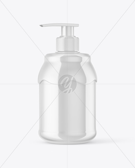 Download Glossy Plastic Bottle With Pump Mockup In Bottle Mockups On Yellow Images Object Mockups Yellowimages Mockups