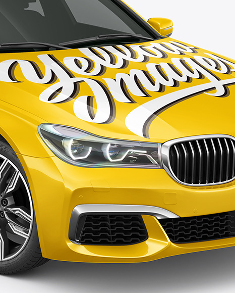 Luxury Car Mockup   Half Side View PSD #6