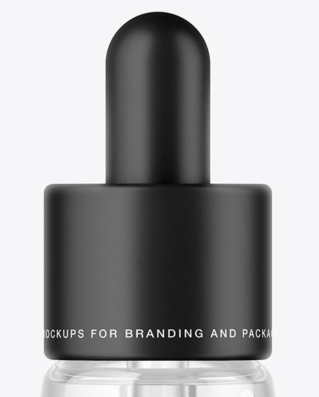 Clear Glass Dropper Bottle Mockup PSD #2