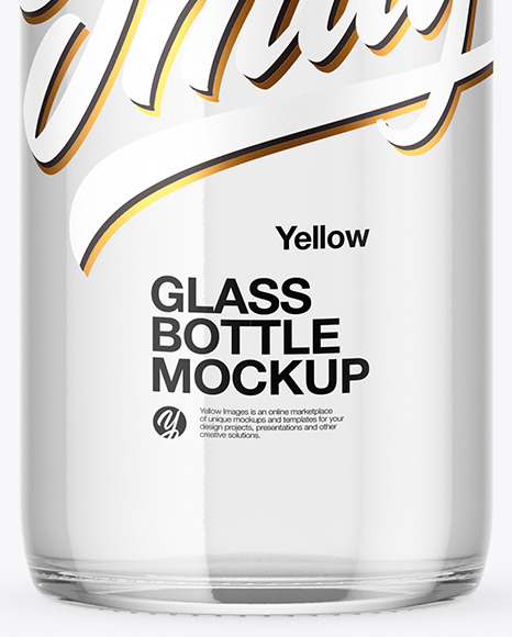 Clear Glass Bottle Mockup PSD #4