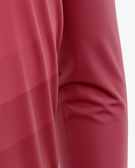 Men’s Crew Neck Long Sleeve Soccer Jersey Mockup   Half Side View PSD #6