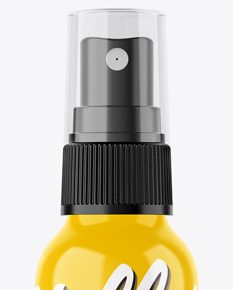 Download Glossy 100ml Spray Bottle Mockup In Bottle Mockups On Yellow Images Object Mockups