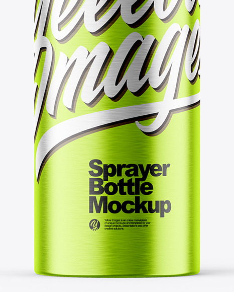 Brushed Metallic 100ml Spray Bottle w  Paper Label Mockup PSD #6