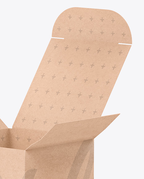 Kraft Box W  Red Dropper Bottle Mockup PSD #7