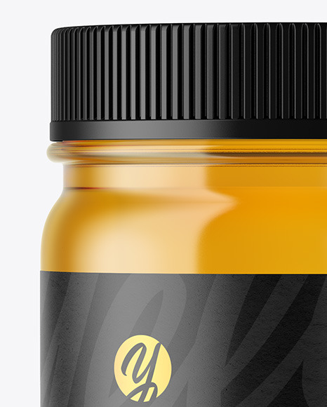Clear Glass Jar with Honey Mockup PSD #2