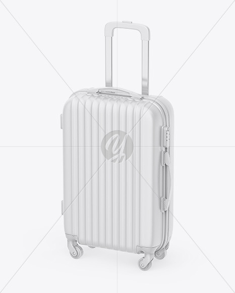 Download Travel Suitcase Mockup Half Side View In Object Mockups On Yellow Images Object Mockups