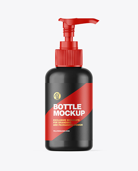 Download Glossy Sanitizer Bottle W Open Pump Mockup In Bottle Mockups On Yellow Images Object Mockups