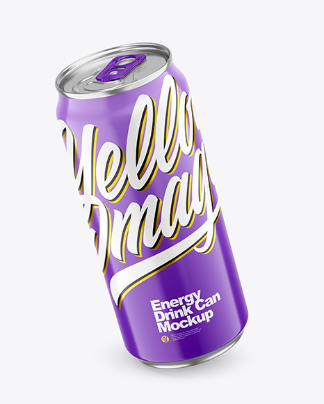 Download 440ml Metallic Drink Can With Glossy Finish Mockup In Can Mockups On Yellow Images Object Mockups