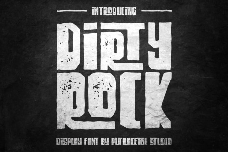 Dirty Rock Font - Blocky Display Typeface