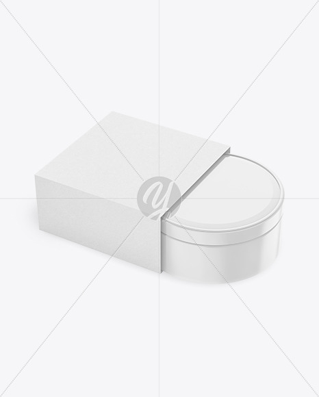 Download Cosmetic Cream Box Mockup In Jar Mockups On Yellow Images Object Mockups